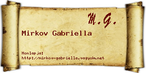 Mirkov Gabriella névjegykártya